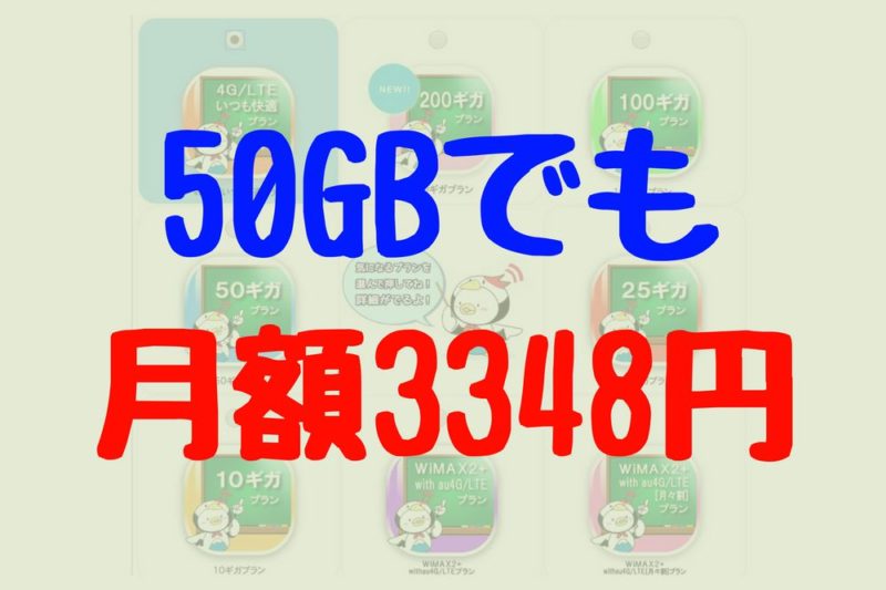 格安SIM「fujiwifi」契約!50GBでも安いし速度安定しているぞ!