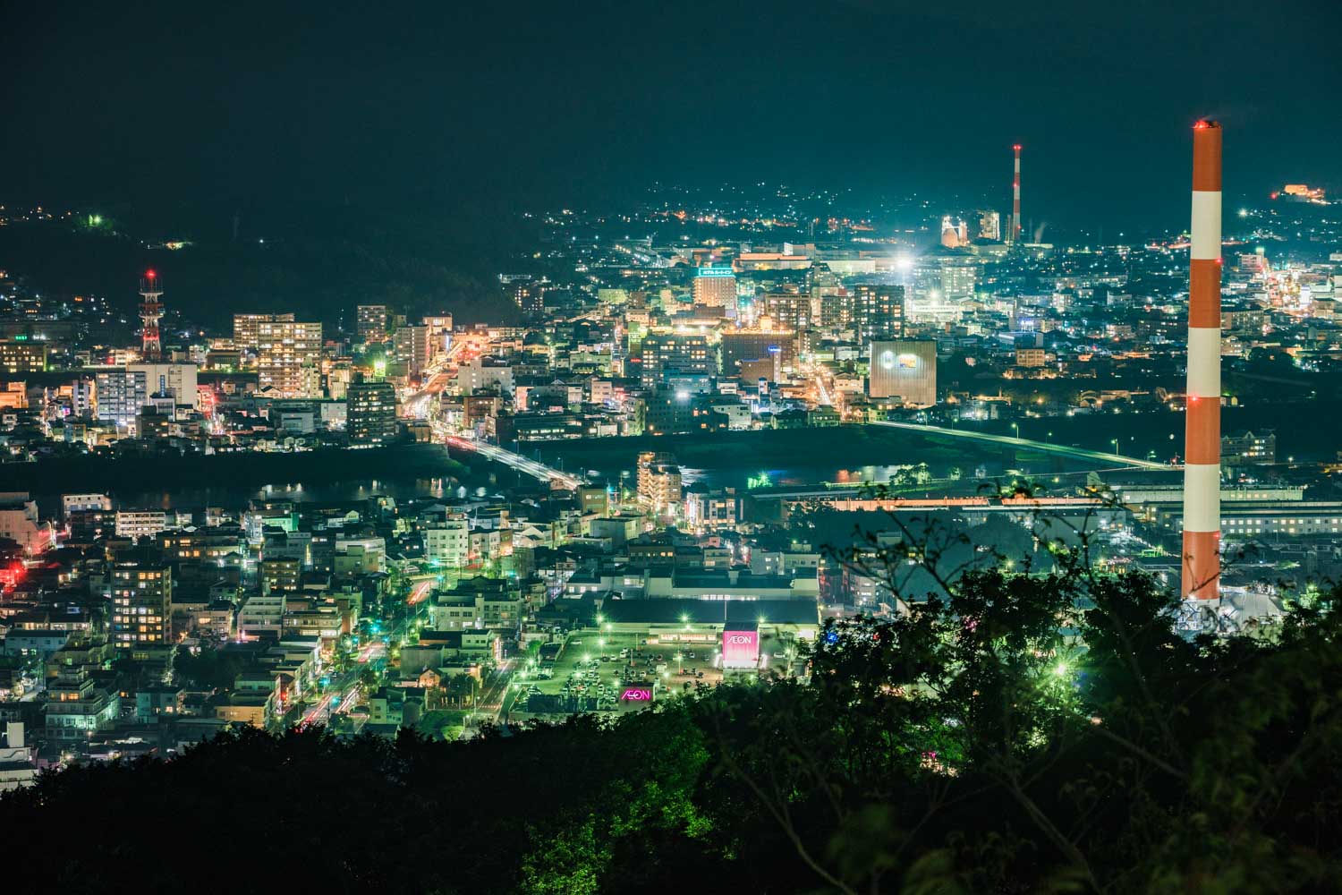 延岡　愛宕山から見た夜景
